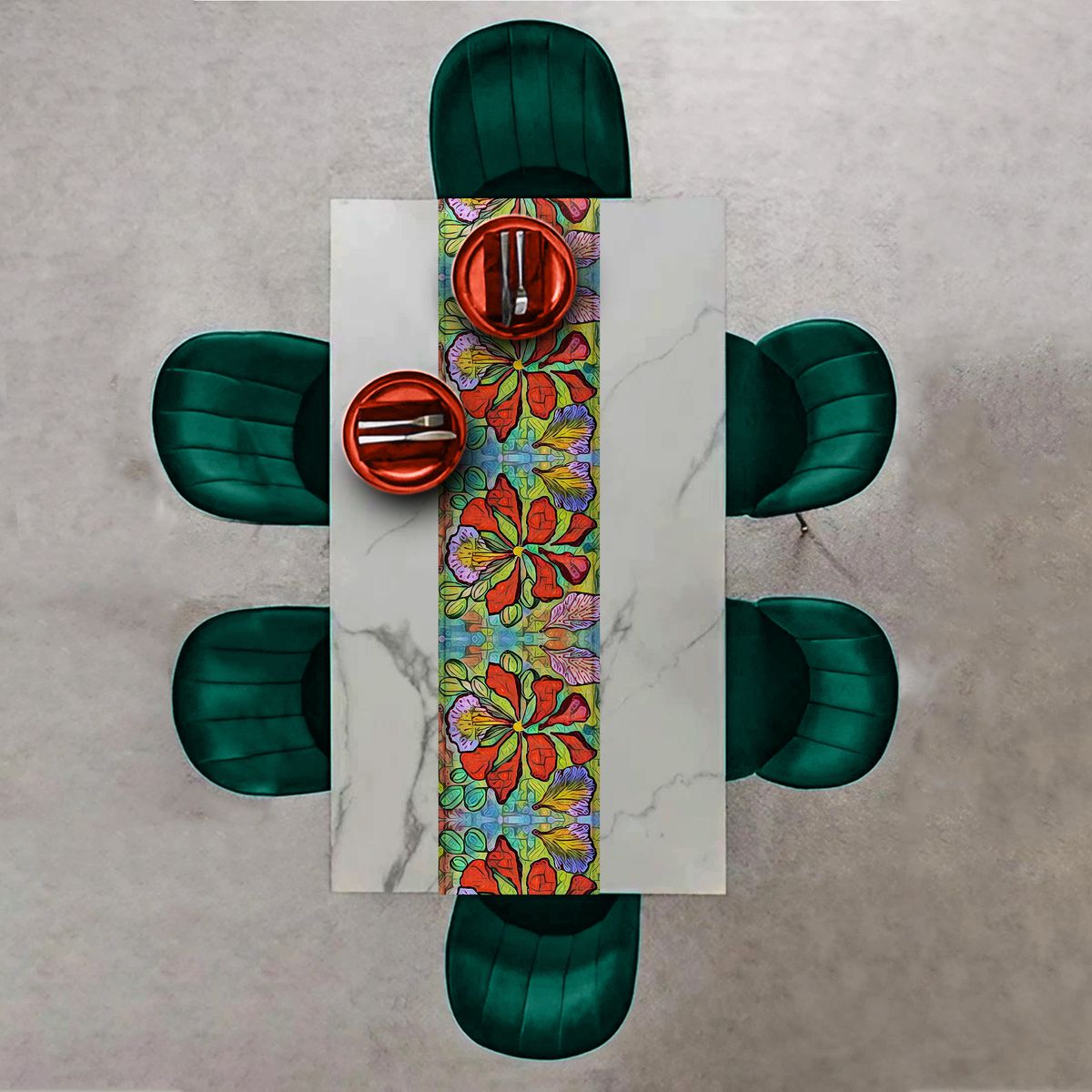 Nasturtiums By Jinge for Fifo Table Runner