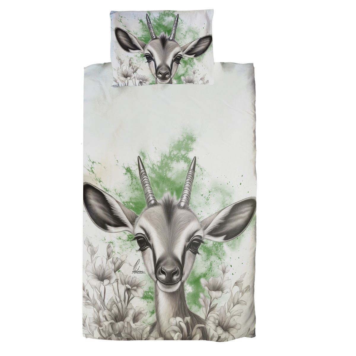 Green Baby Springbok By Nathan Pieterse Cot Duvet Set