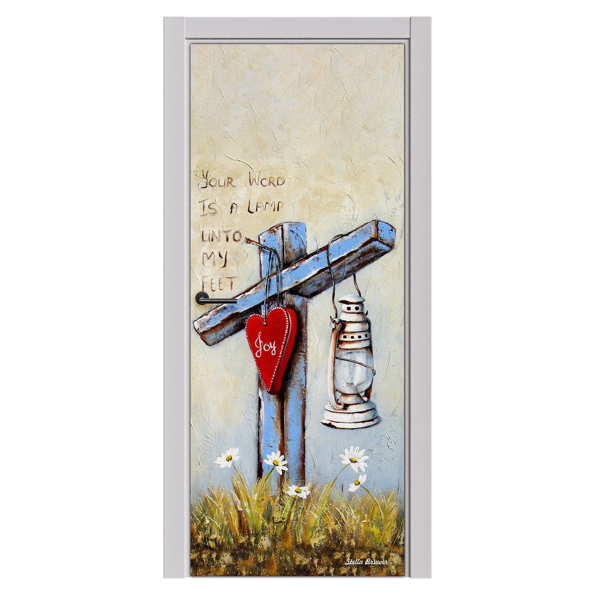 Decoupage - Your Word is a Lamp By Stella Bruwer Door