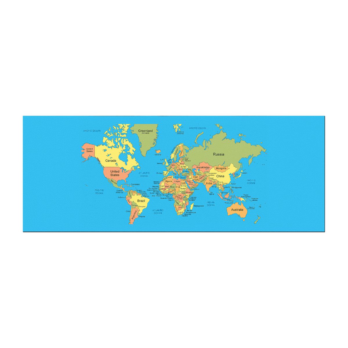 World Map Large Desk Pad
