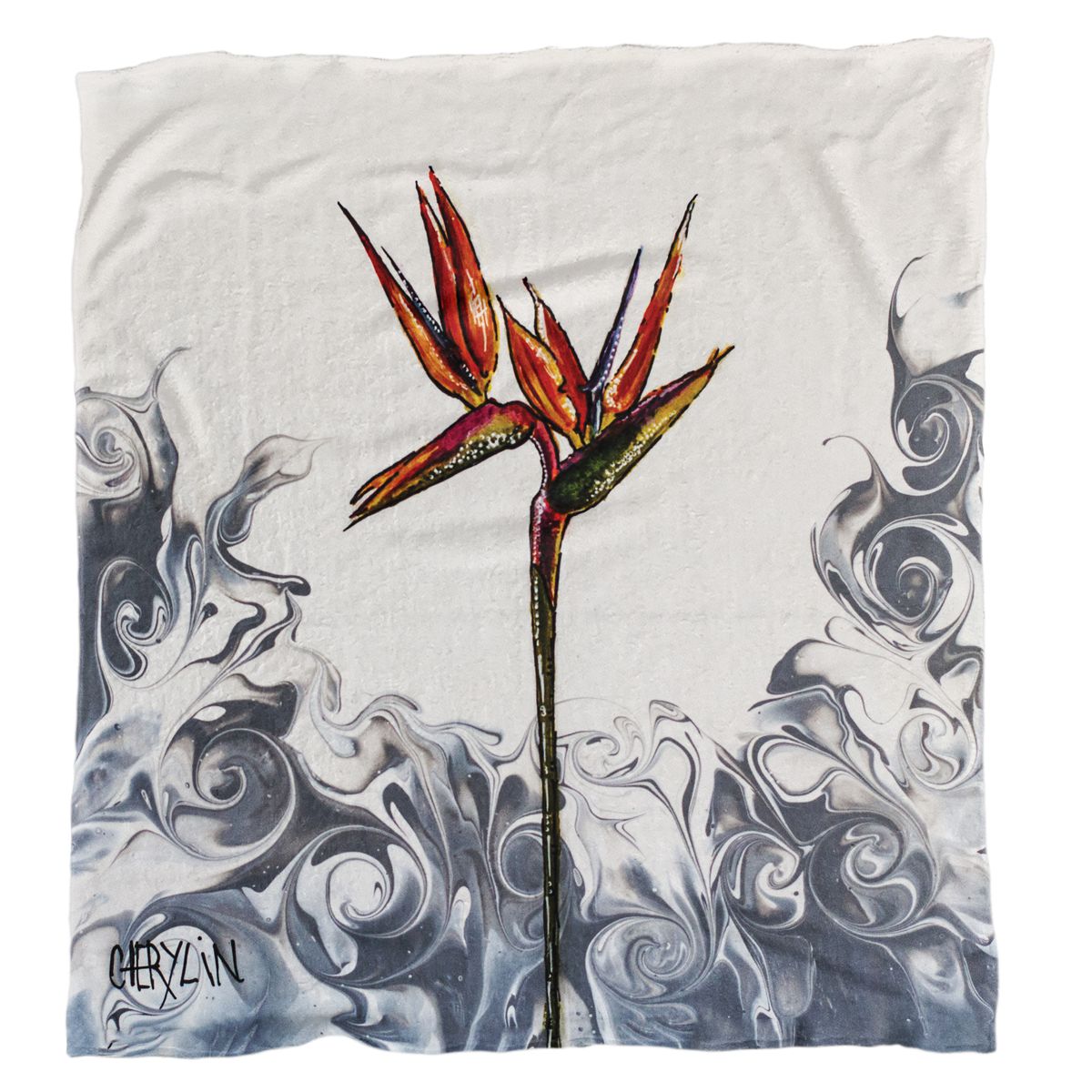 Strelitzia Light Weight Fleece Blanket By Cherylin Louw