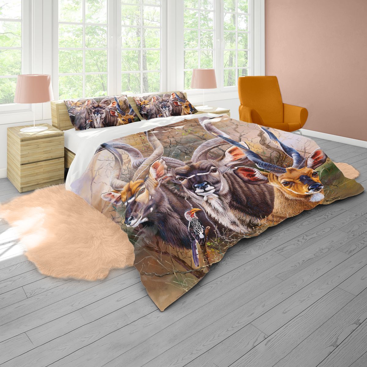 The Plains Kudu By Delene Lambert Duvet Cover Set