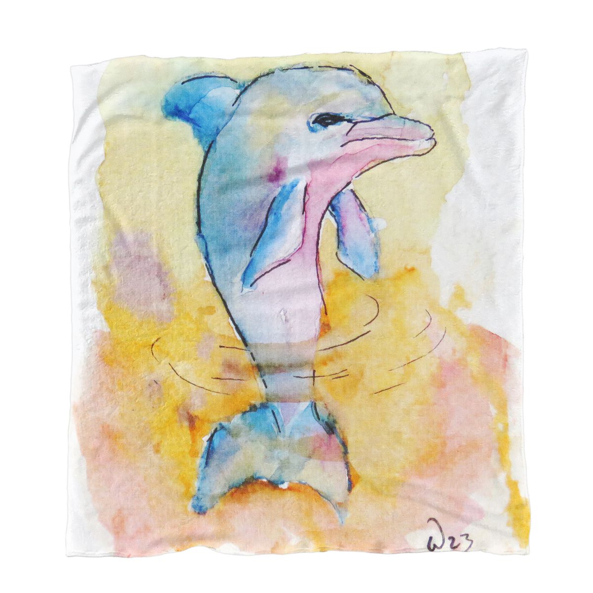 Technicolour Dolphin Minky Blanket By Wikus Hattingh