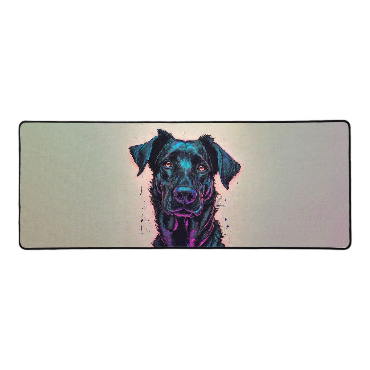 Galaxy Dog By Nathan Pieterse Large Desk Pad