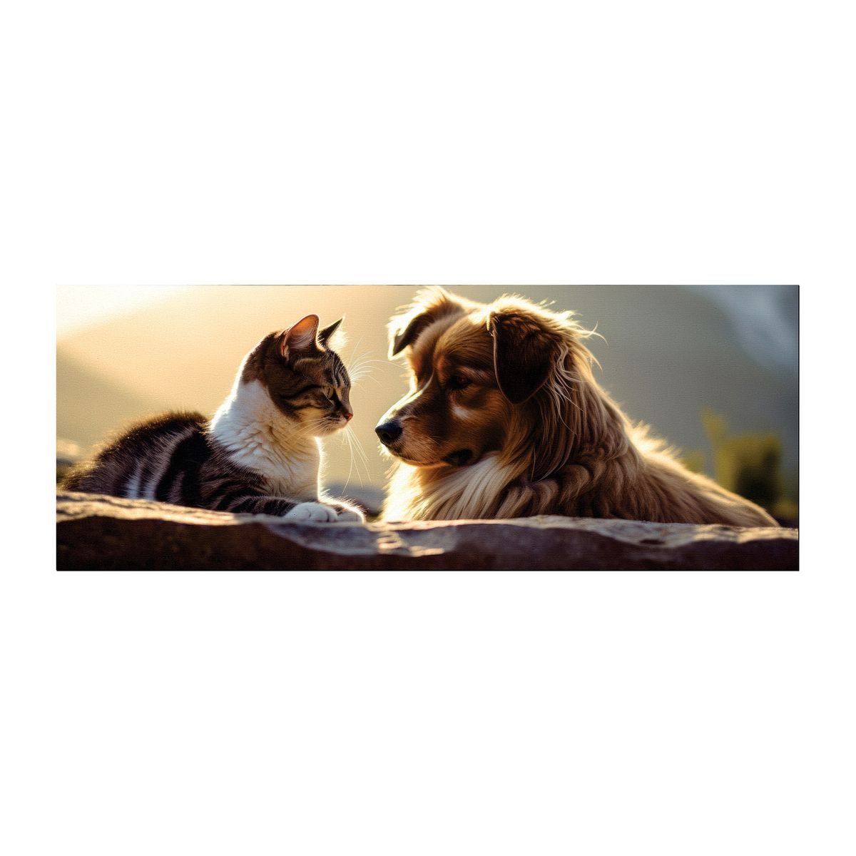 Cat and Dog Friends Large Desk Pad