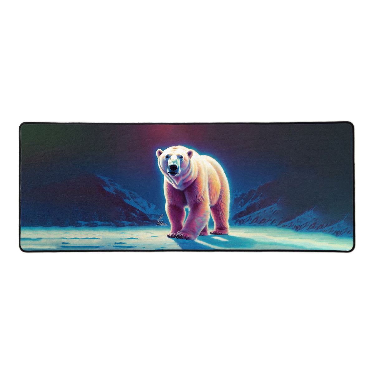 Just Chill Polar Bear By Nathan Pieterse Large Desk Pad