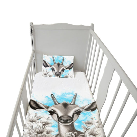 Blue Baby Springbok By Nathan Pieterse Cot Duvet Set
