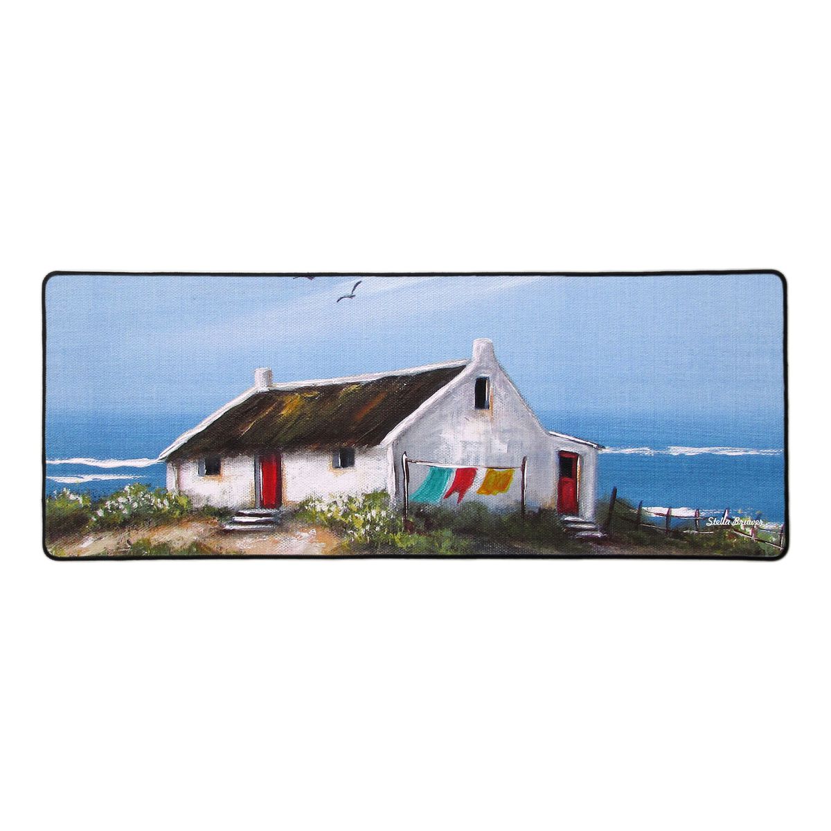 Living By The Sea By Stella Bruwer Large Desk Pad