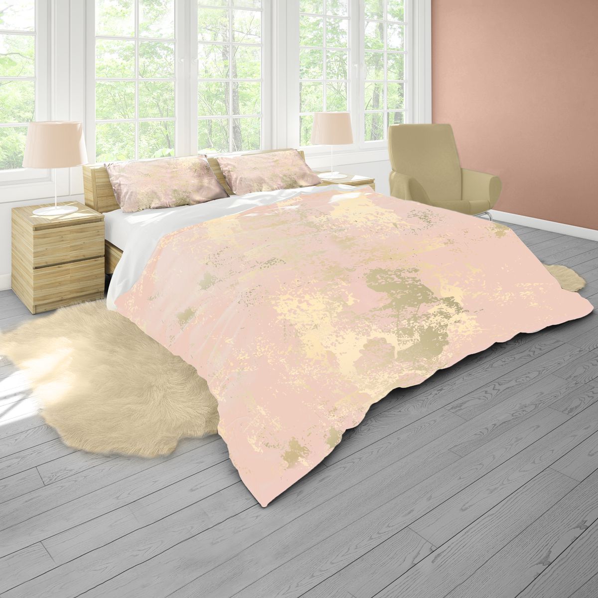 Gold Pattern Duvet Cover Set