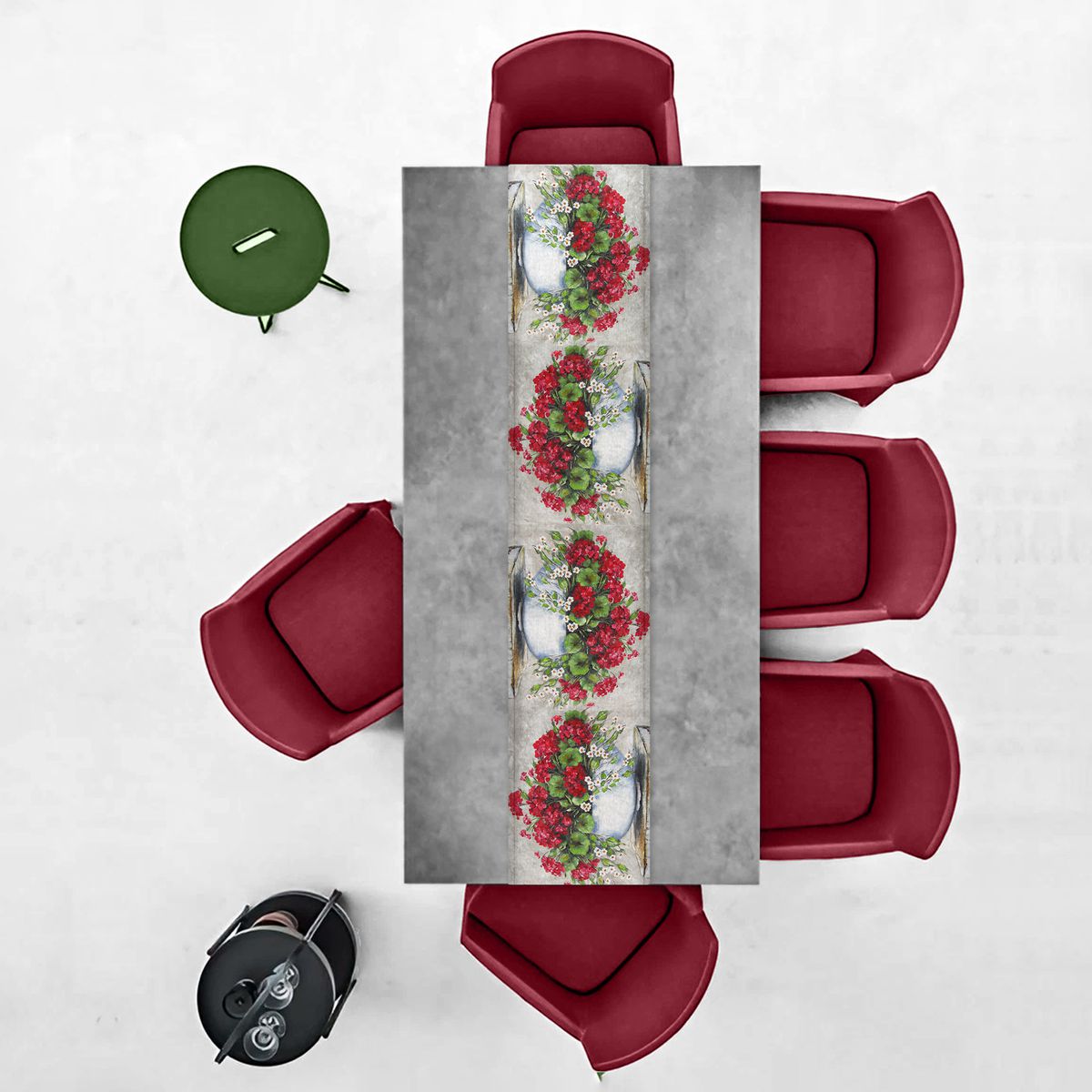 Wall Geraniums By Stella Bruwer Table Runner