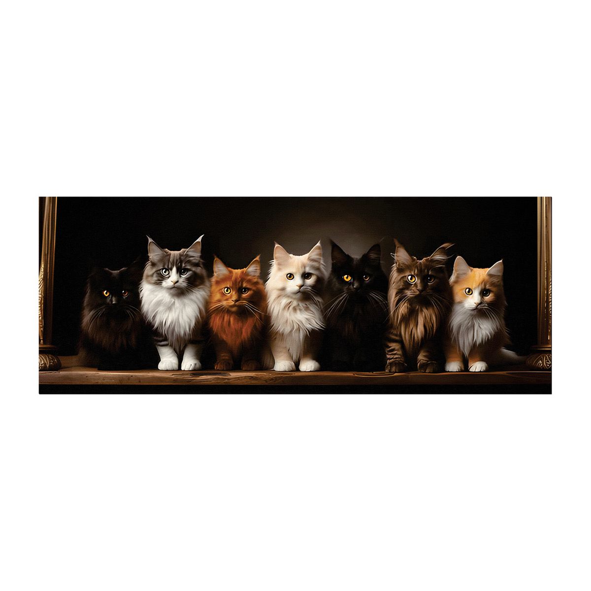 Row of Cats Large Desk Pad