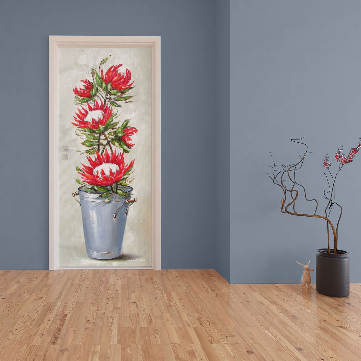 Decoupage - Protea Tower By Stella Bruwer Door