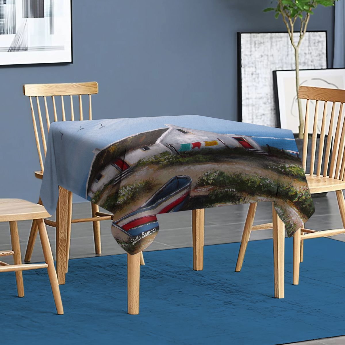 Life By The Sea By Stella Bruwer Square Tablecloth