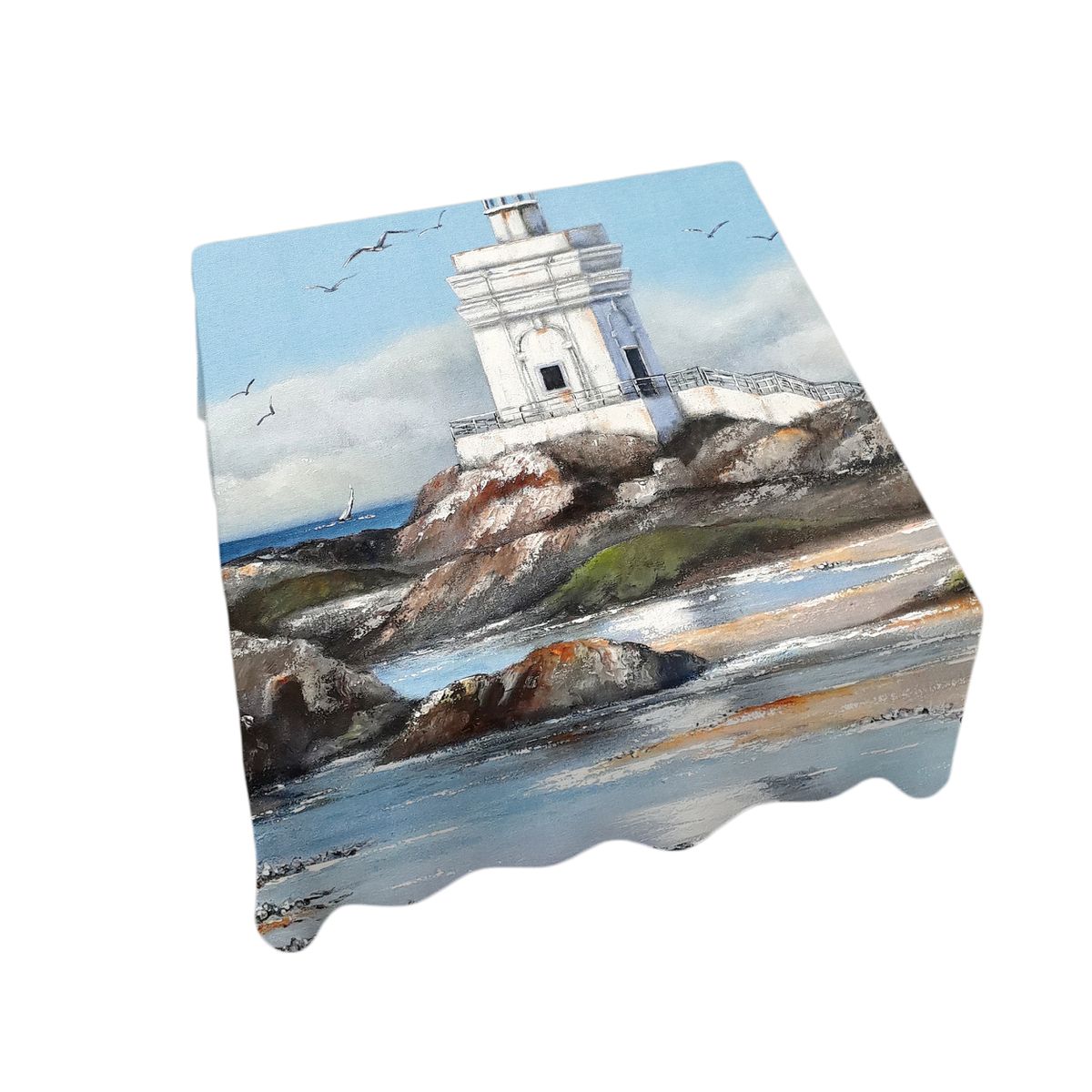 Blue Bell Tower By Stella Bruwer Square Tablecloth