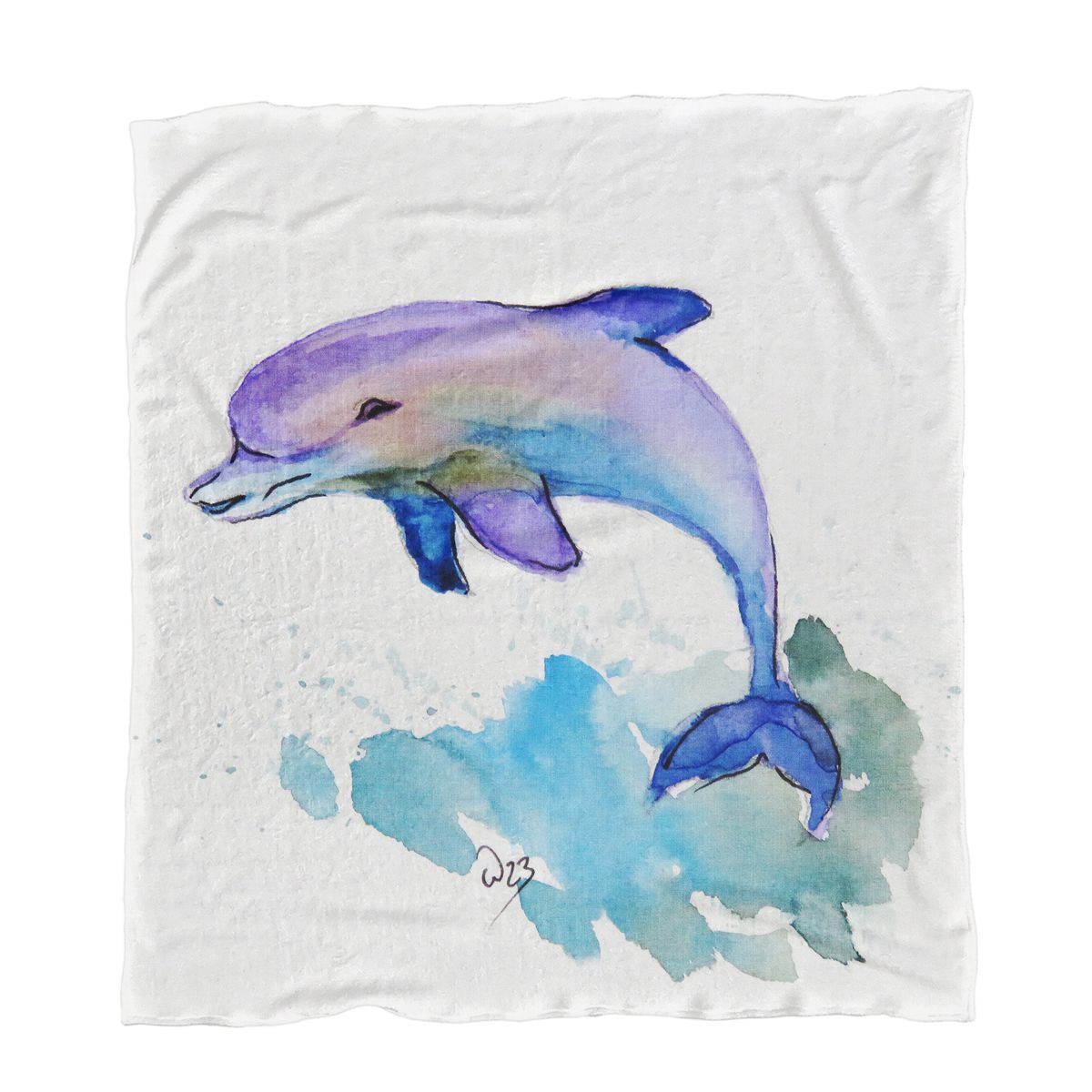 Purple Dolphin Minky Blanket By Wikus Hattingh
