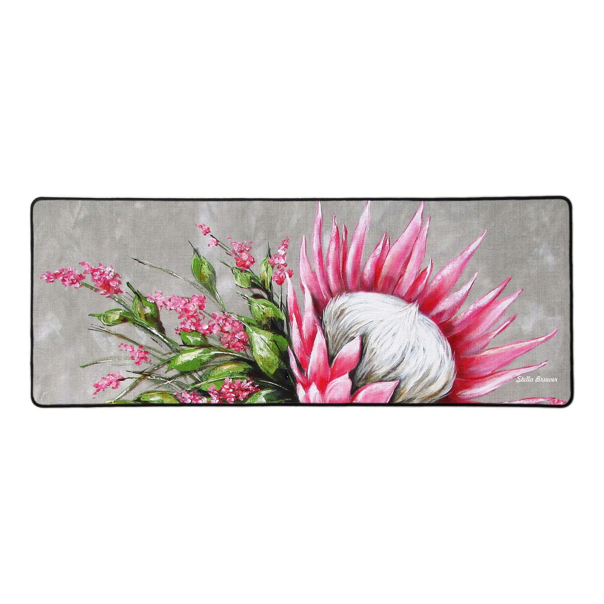 Protea Vase By Stella Bruwer Large Desk Pad