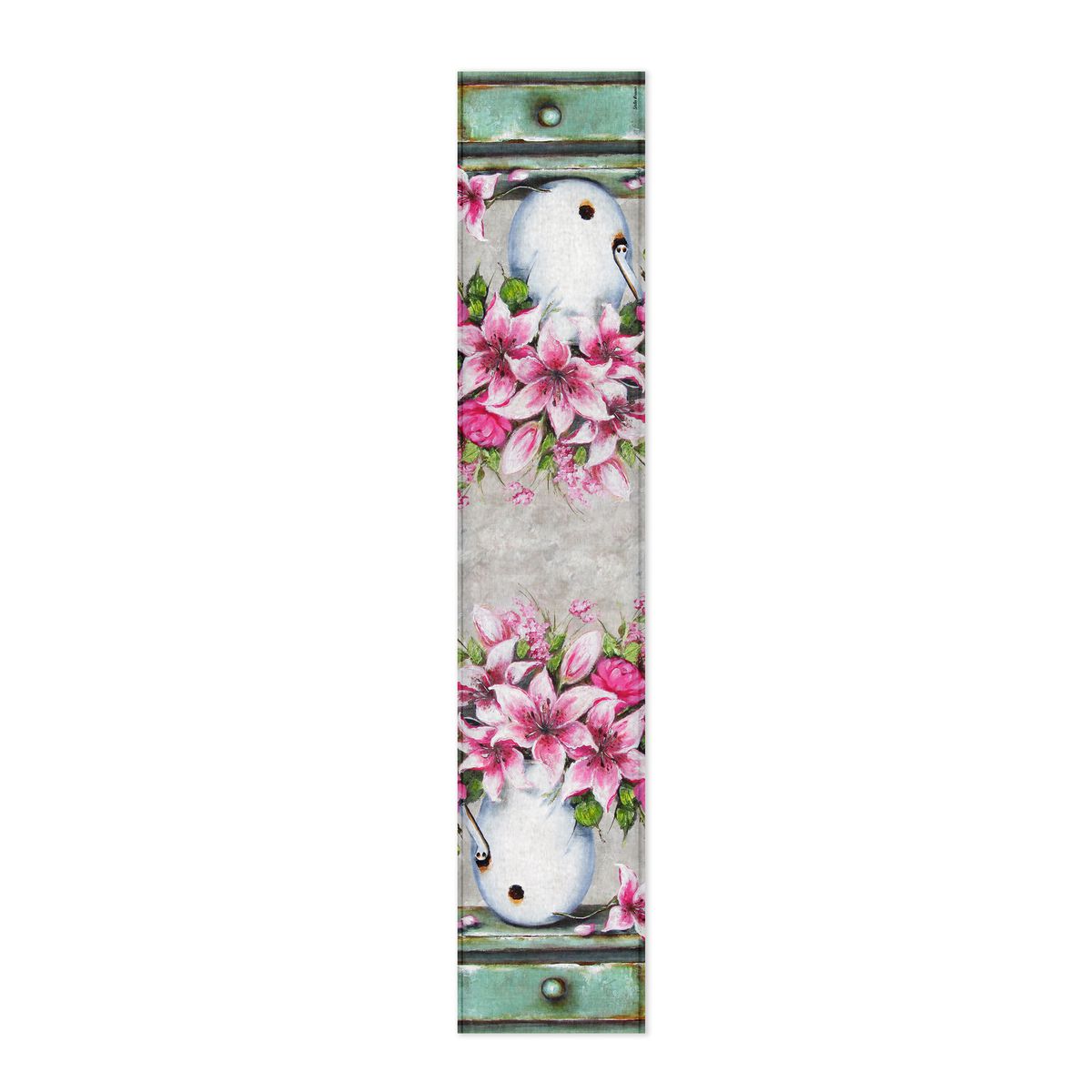 Pink Lillies By Stella Bruwer Table Runner