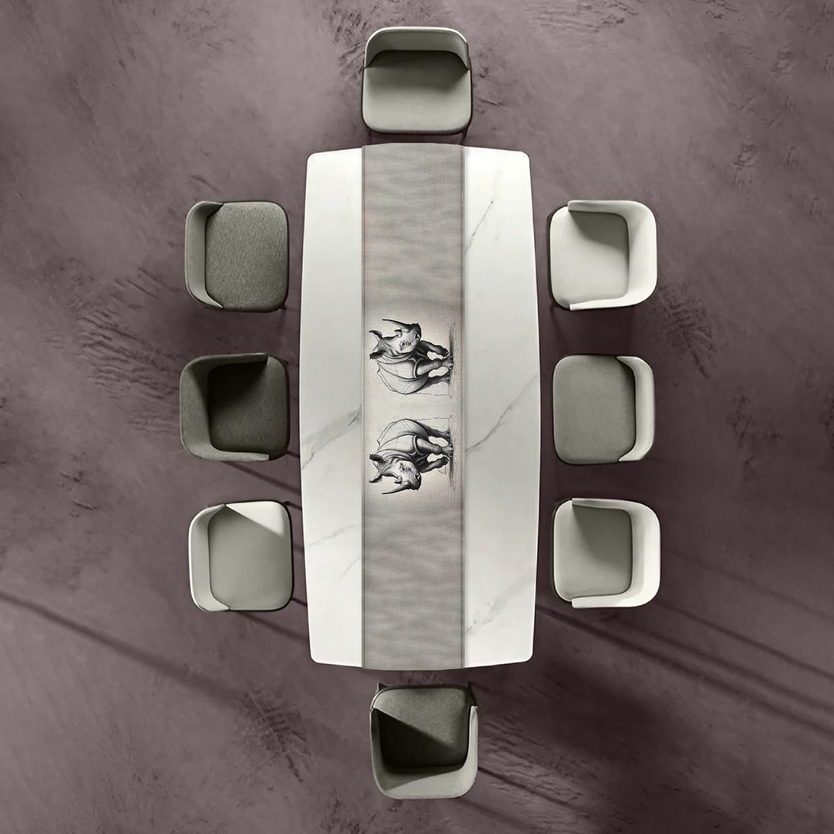 Rhino Unravelling By Nathan Pieterse Table Runner