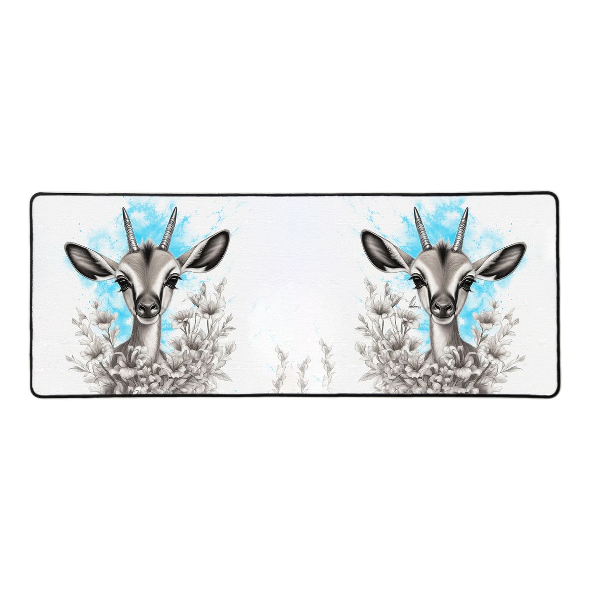 Blue Baby Springbok By Nathan Pieterse Large Desk Pad