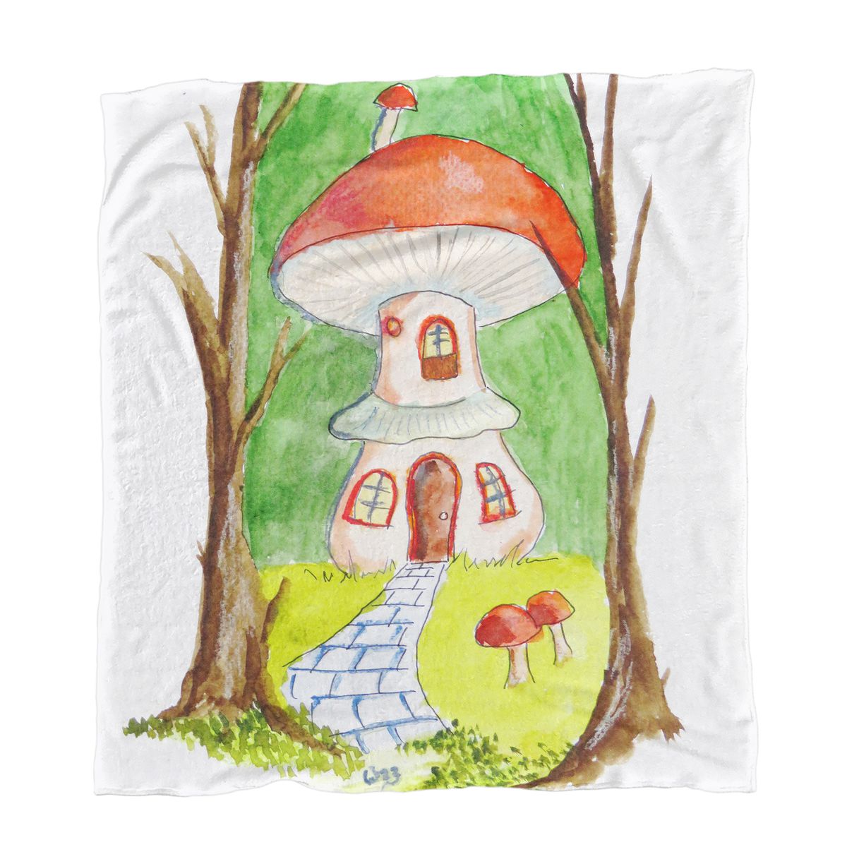Mushroom Double Story Minky Blanket By Wikus Hattingh
