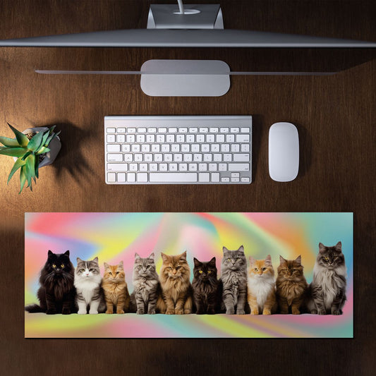 Rainbow Cats Large Desk Pad