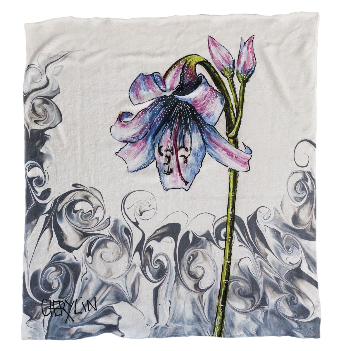 River Lily Light Weight Fleece Blanket By Cherylin Louw