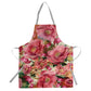 Bright Red Floral Medium Length Apron By Mark Van Vuuren