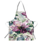 Watercolour Faded Florals Medium Length Apron By Mark Van Vuuren