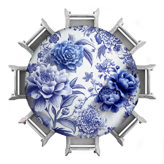 2Symphony in Blue 2,3m Round Tablecloth
