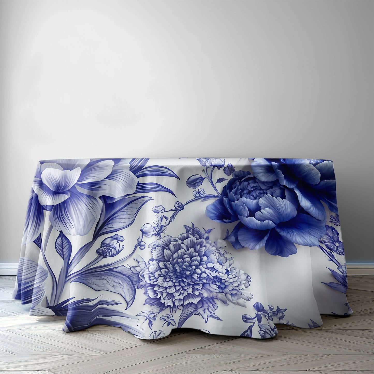 2Symphony in Blue 2,3m Round Tablecloth