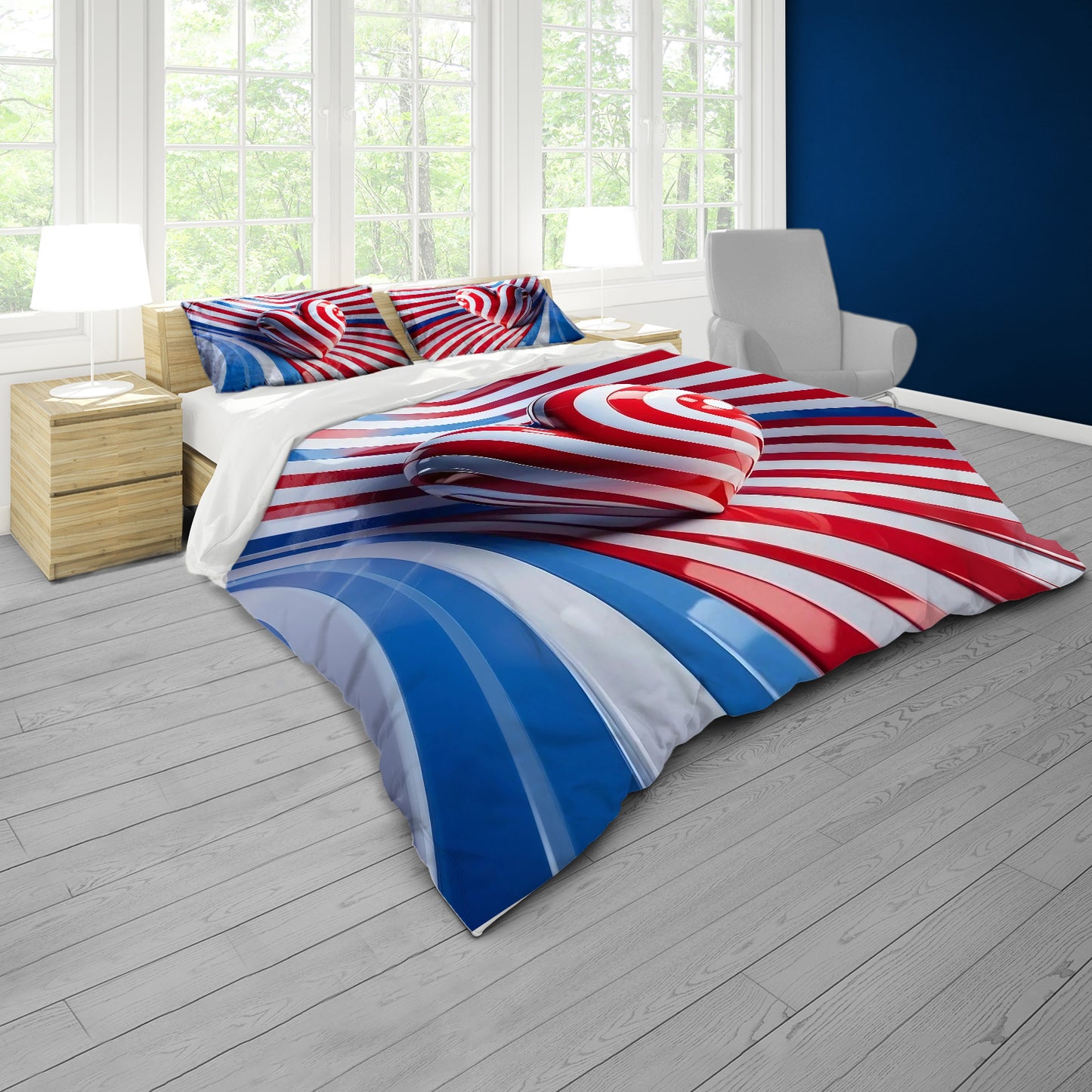 3D Heart Duvet Cover Set