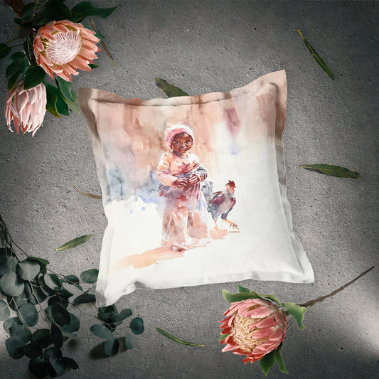 A Boy and His Rooster Exclusive Range Cushions