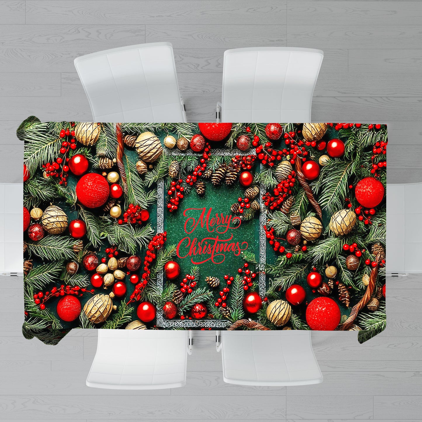 A Touch of Christmas Rectangle Tablecloth