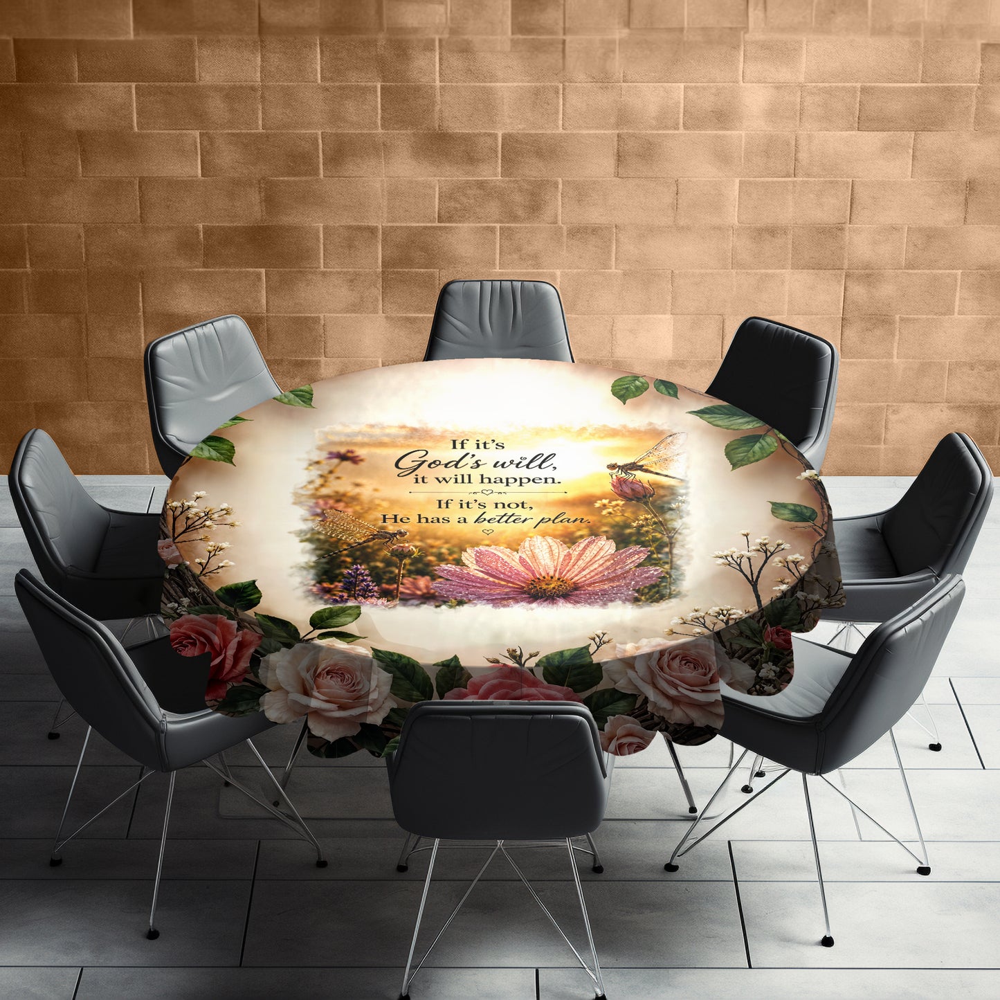 A better Plan Round Tablecloth