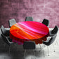 Abstract Fire Glow Round Tablecloth
