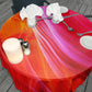 Abstract Fire Glow Round Tablecloth