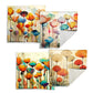 Abstract Flowers On Beige Luxury Scatter Covers Set of 4