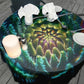 Abstract Fractal Spiral Round Tablecloth