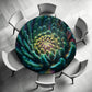 Abstract Fractal Spiral Round Tablecloth
