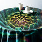 Abstract Fractal Spiral Round Tablecloth