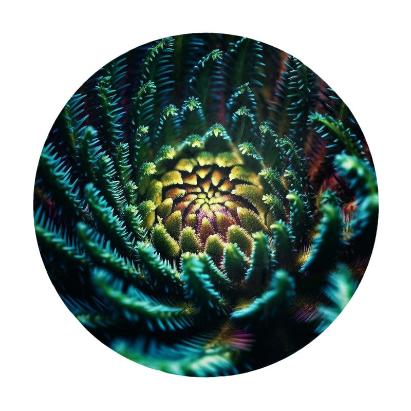 Abstract Fractal Spiral Round Tablecloth