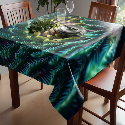 Abstract Fractal Spiral Square Tablecloth