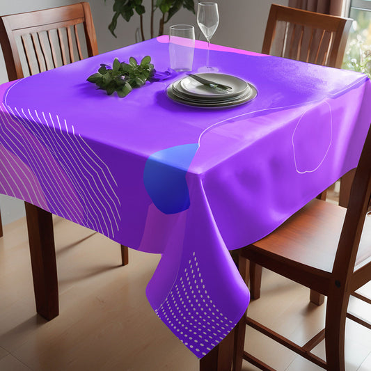 Abstract Lilac Shapes Square Tablecloth