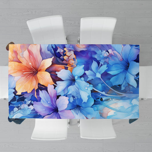 Abstract Lillies Rectangle Tablecloth