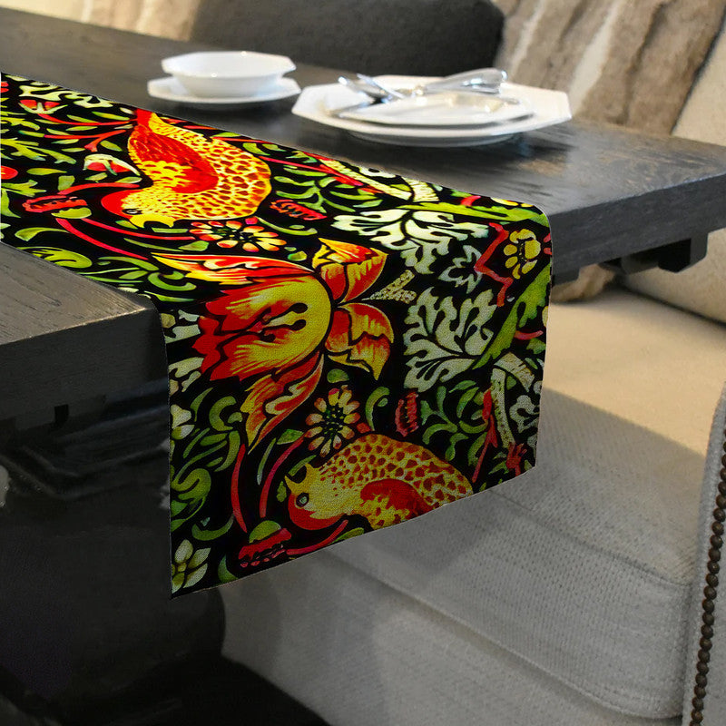 Abstract Orange Birds 160cm Table Runner