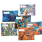Abstract Painting Subject Savvy Book Bags Set Of 6