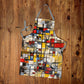 Abstract Square Medium Length Apron
