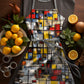 Abstract Square Medium Length Apron