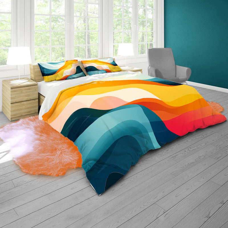 Abstract Sunset Duvet Cover Set by Wikus Schalkwyk