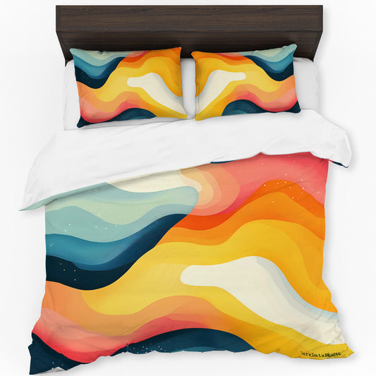 Abstract Sunset Hues Duvet Cover Set by Wikus Schalkwyk
